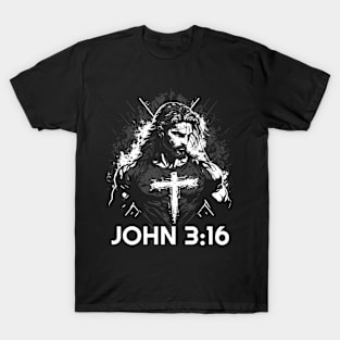 John 3:16,Jesus Saves, Jesus Hero T-Shirt